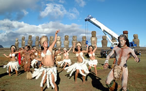 Display of traditional Rapa Nui dancing by the islanders